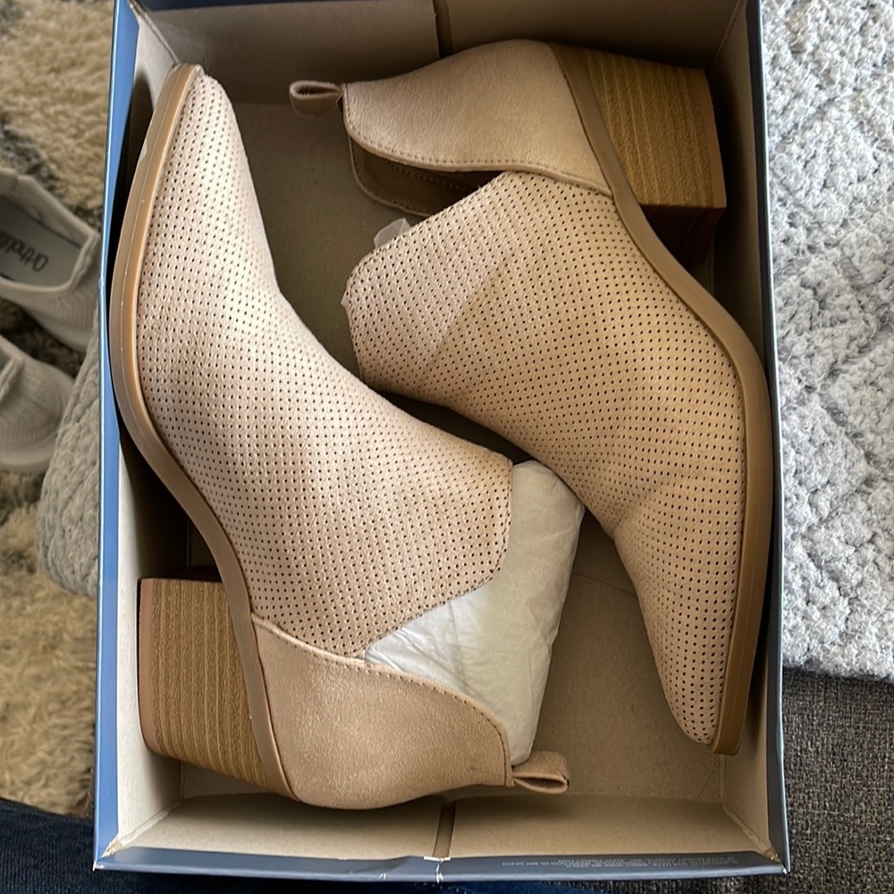Tan booties